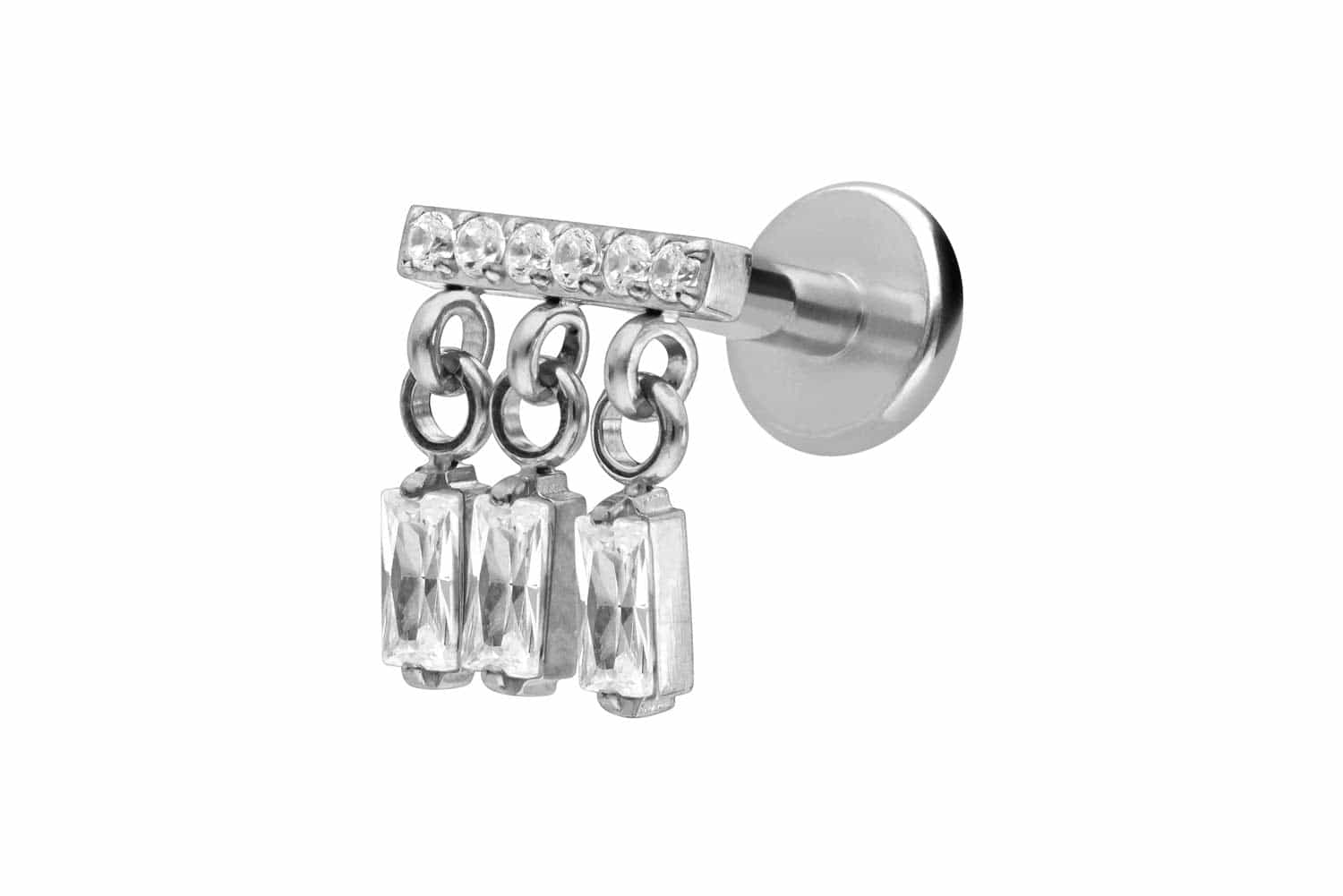 Titan Labret Piercing mit Innengewinde WINDSPIEL